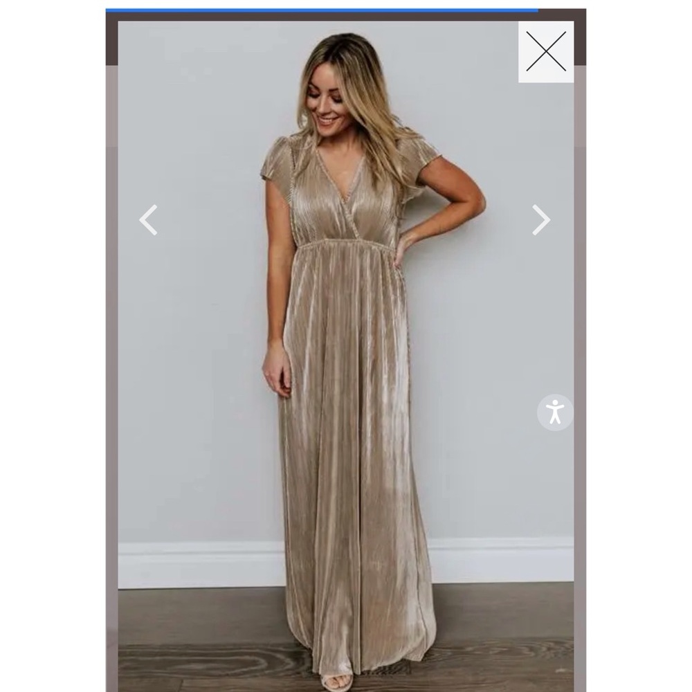 Athena Gold Maxi Dress